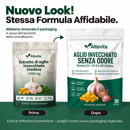 Altevita® Estratto di aglio invecchiato - Capsule molli inodori da 7500 mg