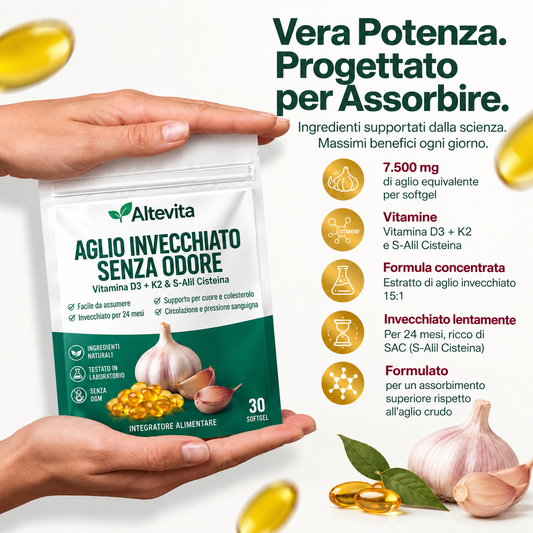 Altevita® Estratto di aglio invecchiato - Capsule molli inodori da 7500 mg